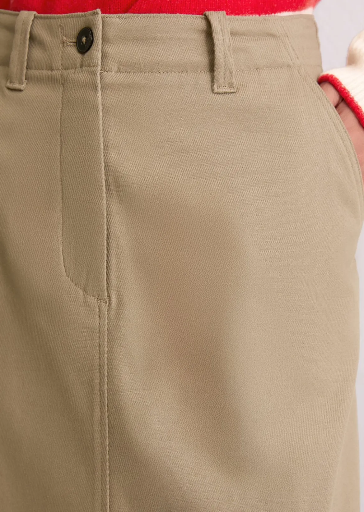 Midirock A-Shape aus Organic Cotton-Lyocell-Stretch
