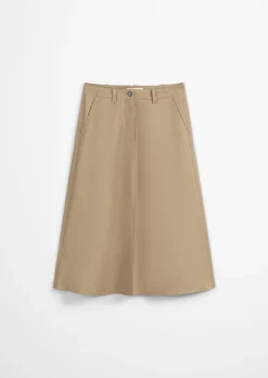 Midirock A-Shape aus Organic Cotton-Lyocell-Stretch