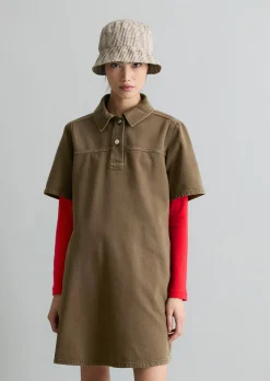 Minikleid flared aus Organic-Cotton-Lyocell-Twill
