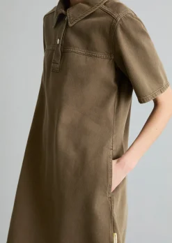 Minikleid flared aus Organic-Cotton-Lyocell-Twill