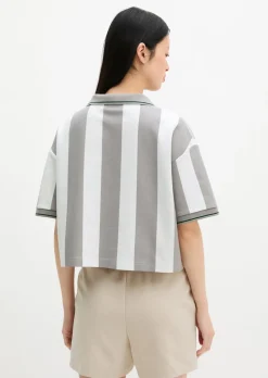 MOP Club '67 Football Trikot Shirt, Cropped, Striped aus Organic Cotton-Mix