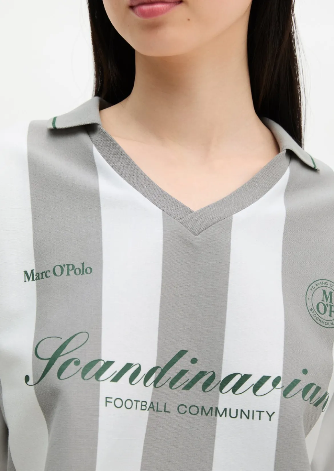 MOP Club '67 Football Trikot Shirt, Cropped, Striped aus Organic Cotton-Mix