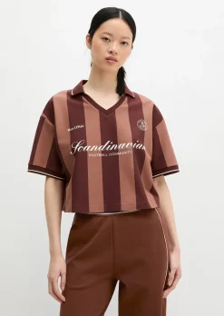 MOP Club '67 Football Trikot Shirt, Cropped, Striped aus Organic Cotton-Mix