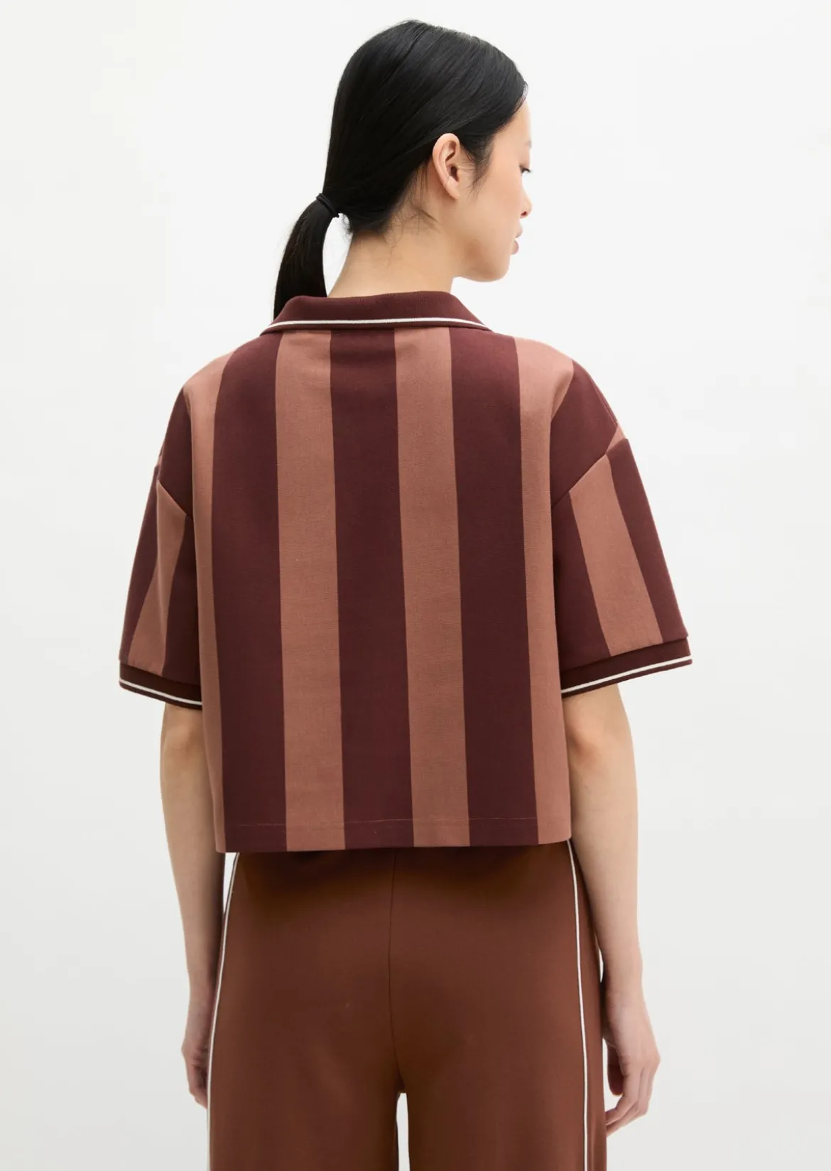 MOP Club '67 Football Trikot Shirt, Cropped, Striped aus Organic Cotton-Mix