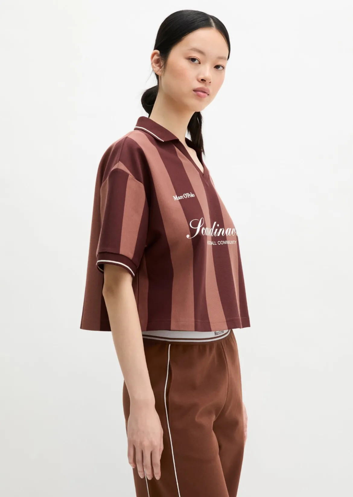 MOP Club '67 Football Trikot Shirt, Cropped, Striped aus Organic Cotton-Mix