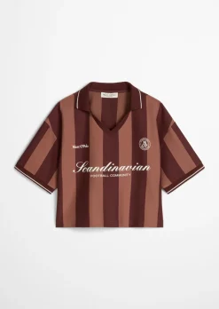 MOP Club '67 Football Trikot Shirt, Cropped, Striped aus Organic Cotton-Mix