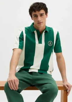 MOP Club '67 Football Tricot Polo, Heavy Jersey, Striped aus schwerer Bio-Baumwoll-Qualität