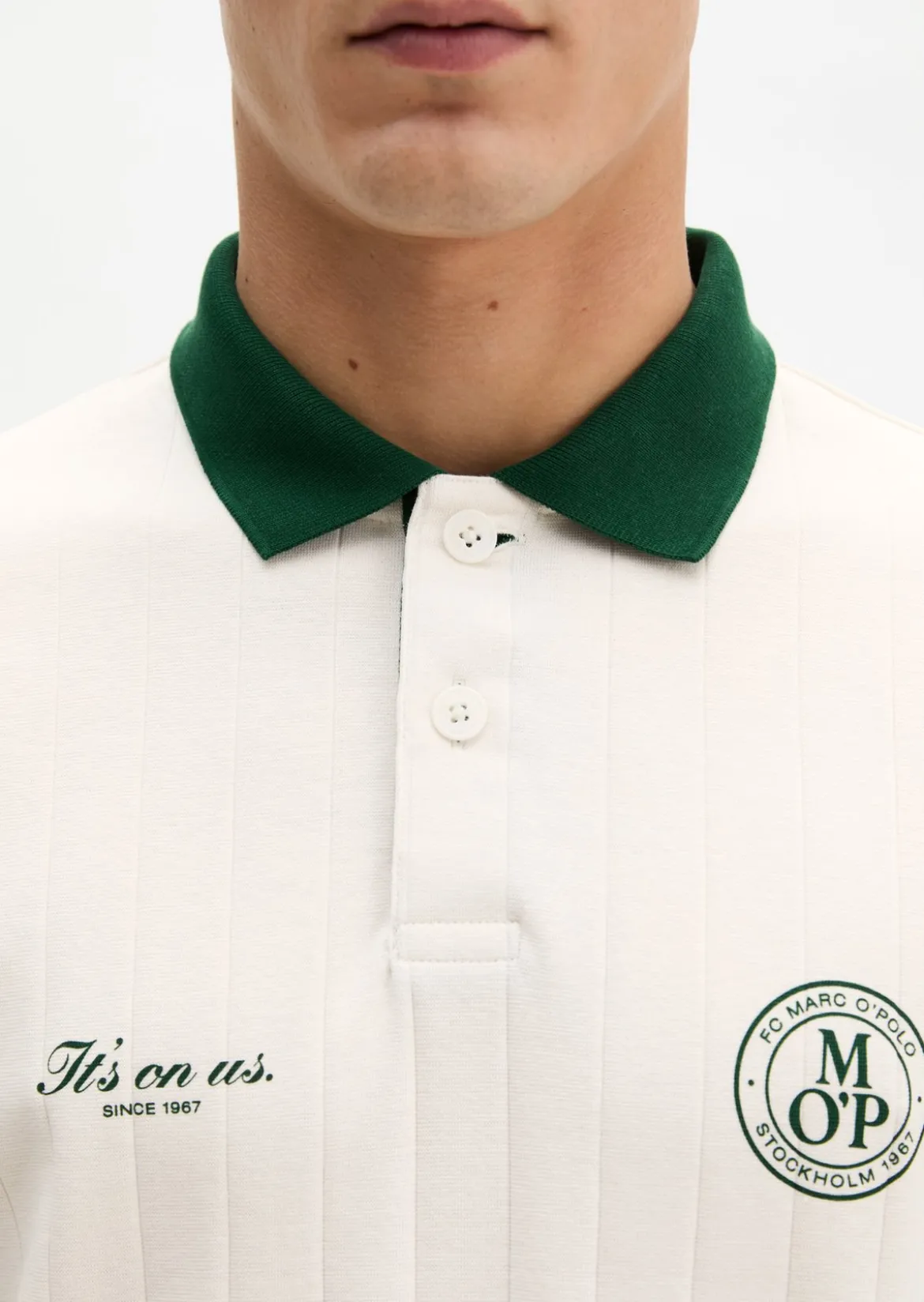 MOP Club '67 Football Tricot Polo, Rib aus reiner Bio-Baumwolle