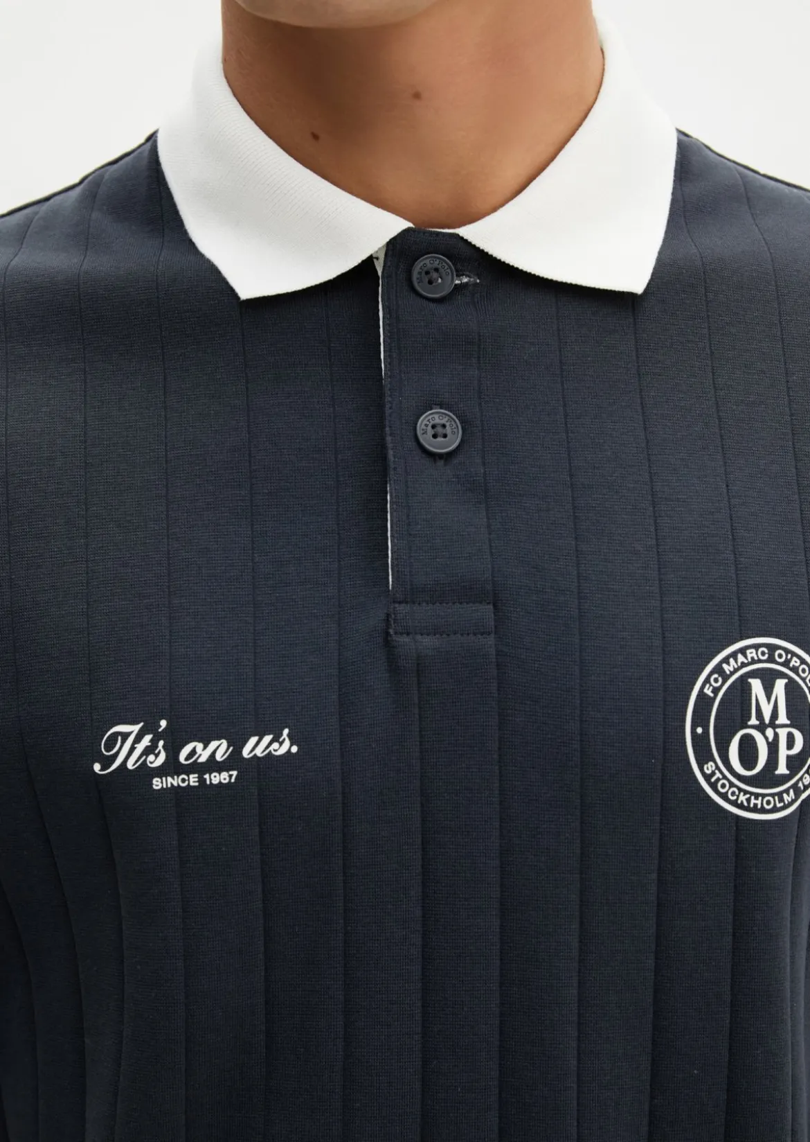 MOP Club '67 Football Tricot Polo, Rib aus reiner Bio-Baumwolle