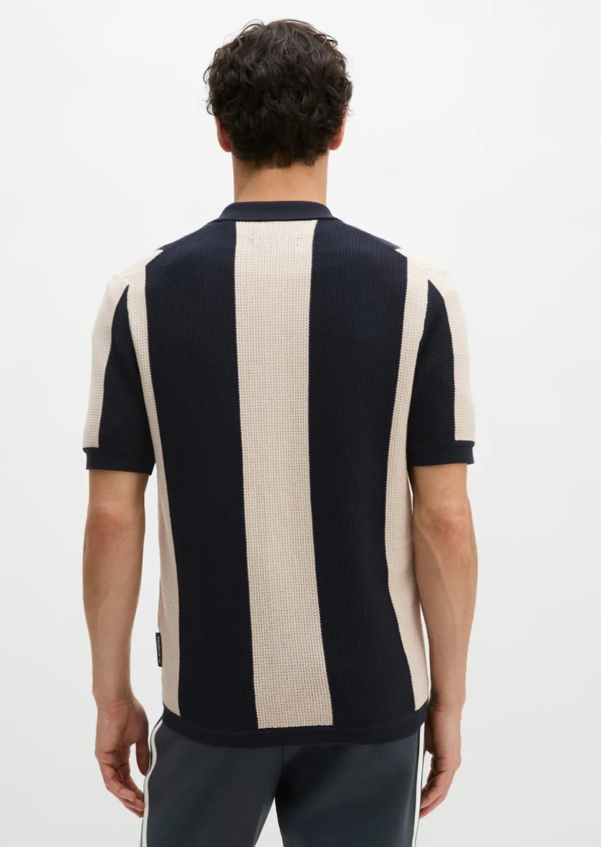 MOP Club '67 Knitted Shirt, Striped mit strukturierten Blockstreifen