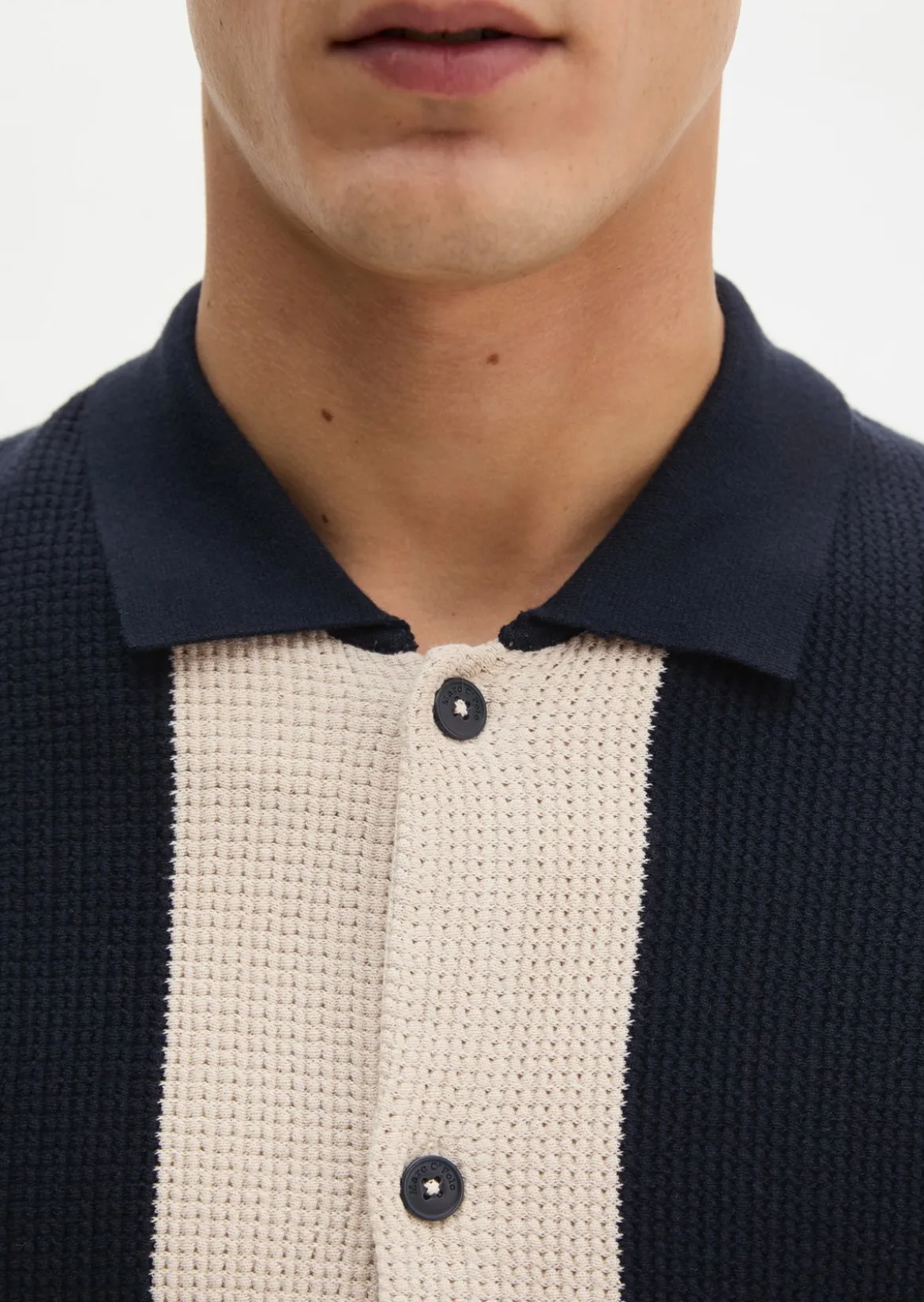 MOP Club '67 Knitted Shirt, Striped mit strukturierten Blockstreifen