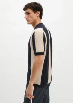 MOP Club '67 Knitted Shirt, Striped mit strukturierten Blockstreifen