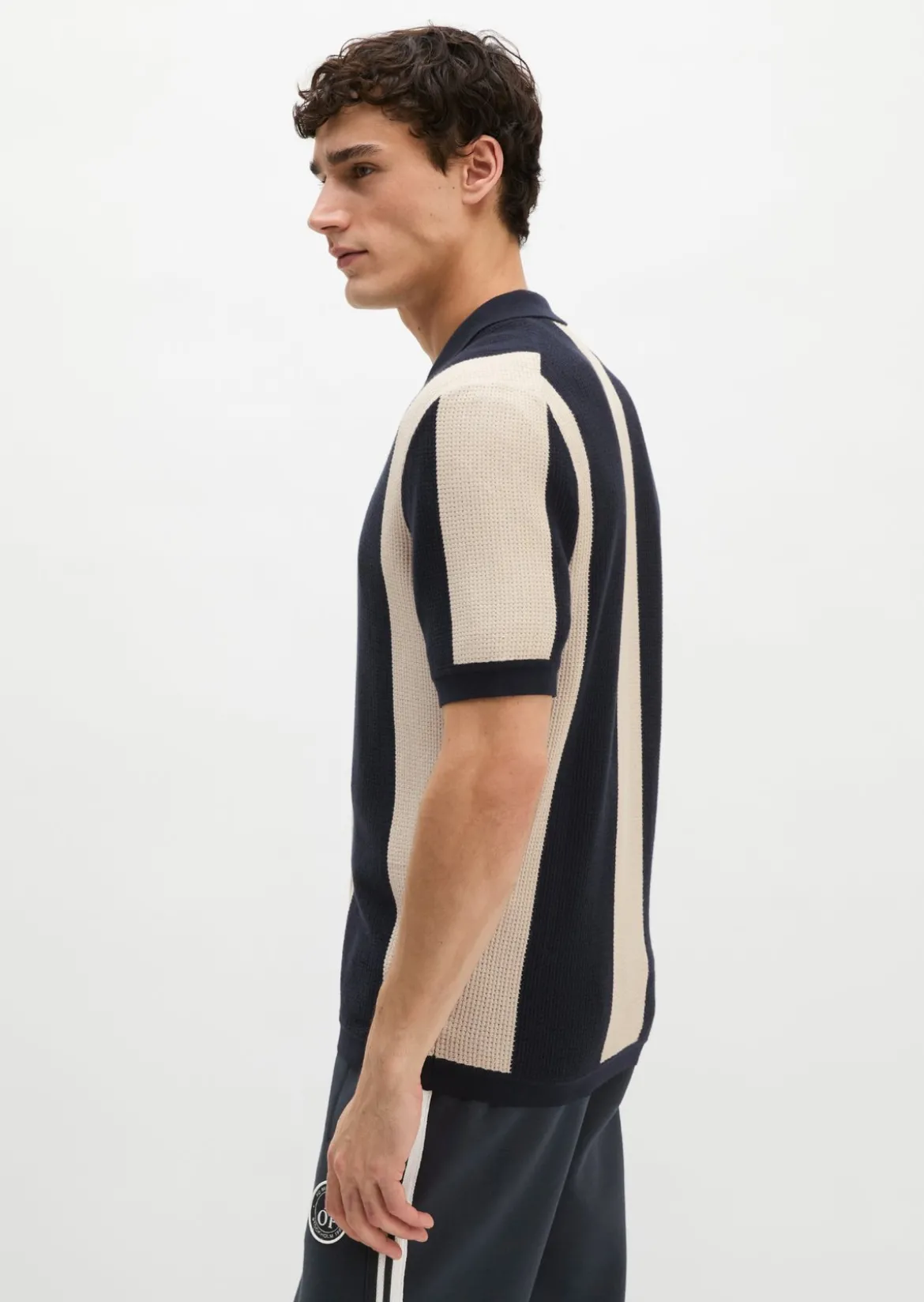 MOP Club '67 Knitted Shirt, Striped mit strukturierten Blockstreifen