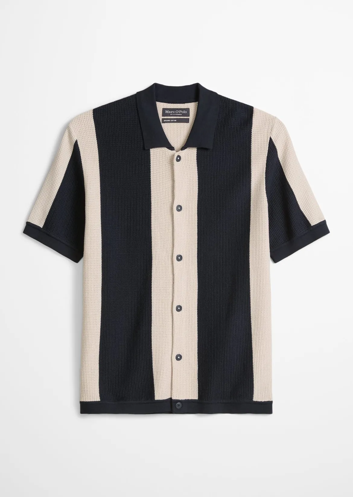 MOP Club '67 Knitted Shirt, Striped mit strukturierten Blockstreifen