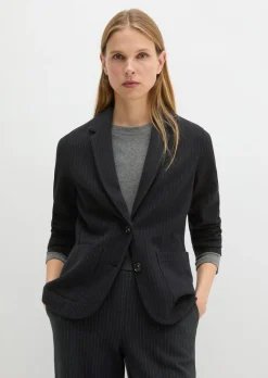 Nadelstreifen-Jerseyblazer regular aus Organic-Cotton-Mix