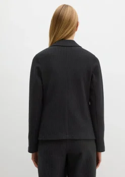 Nadelstreifen-Jerseyblazer regular aus Organic-Cotton-Mix