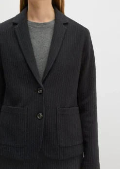 Nadelstreifen-Jerseyblazer regular aus Organic-Cotton-Mix