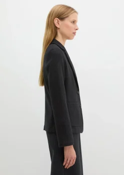 Nadelstreifen-Jerseyblazer regular aus Organic-Cotton-Mix