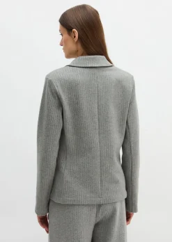 Nadelstreifen-Jerseyblazer regular aus Organic-Cotton-Mix