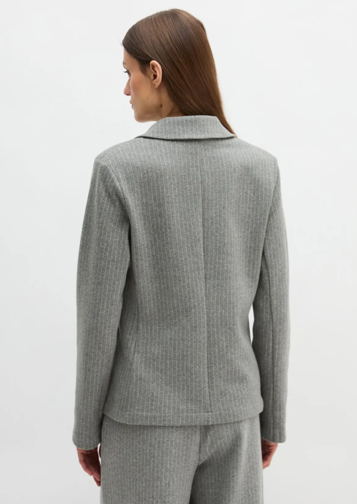 Nadelstreifen-Jerseyblazer regular aus Organic-Cotton-Mix