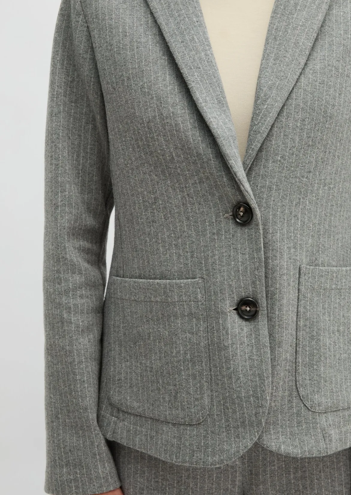 Nadelstreifen-Jerseyblazer regular aus Organic-Cotton-Mix
