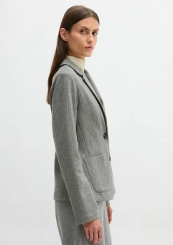 Nadelstreifen-Jerseyblazer regular aus Organic-Cotton-Mix