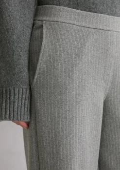 Nadelstreifen-Jerseyhose relaxed aus Organic Cotton-Mix