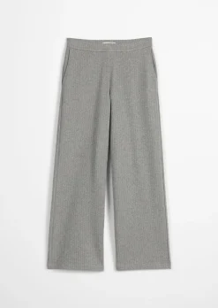 Nadelstreifen-Jerseyhose relaxed aus Organic Cotton-Mix