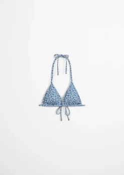 Neckholder-Bikini-Top aus recyceltem Material