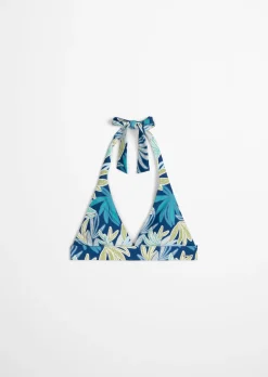 Neckholder-Bikini-Top aus recyceltem Material