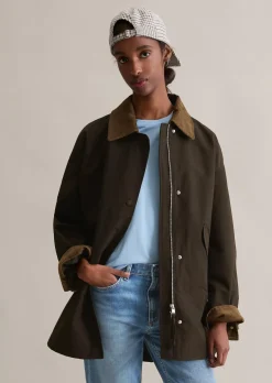 Outdoor-Barnjacket relaxed aus Cotton-Nylon-Mix