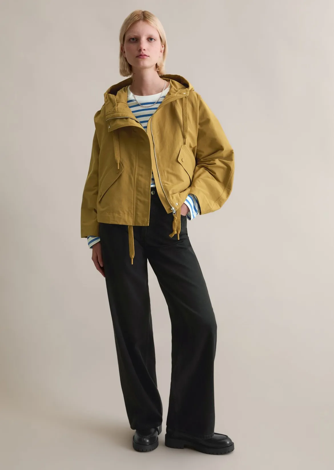 Outdoor-Jacke relaxed aus Cotton-Nylon