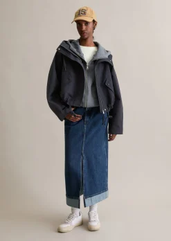 Outdoor-Jacke relaxed aus Cotton-Nylon