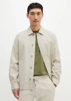 Overshirt aus Bio-Baumwolle und Leinen