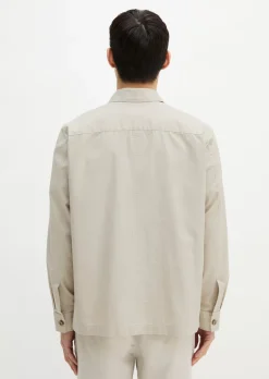 Overshirt aus Bio-Baumwolle und Leinen