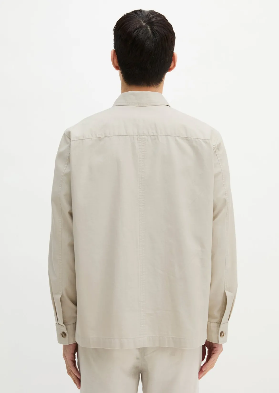 Overshirt aus Bio-Baumwolle und Leinen