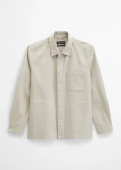 Overshirt aus Bio-Baumwolle und Leinen