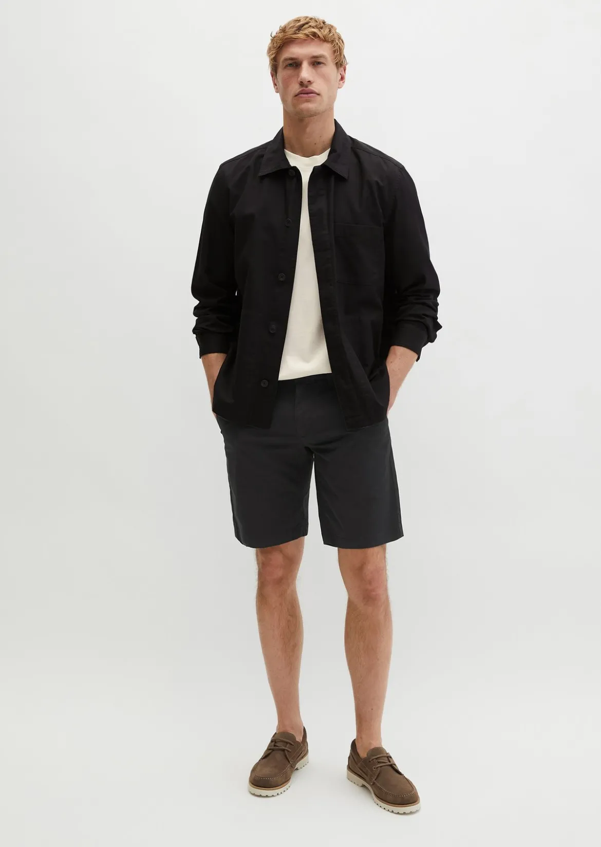 Overshirt aus Bio-Baumwolle und Leinen