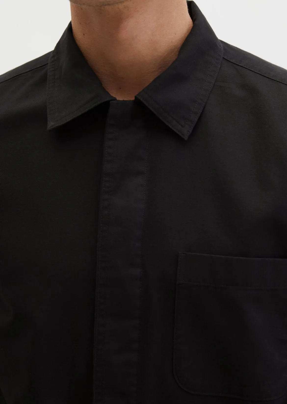 Overshirt aus Bio-Baumwolle und Leinen