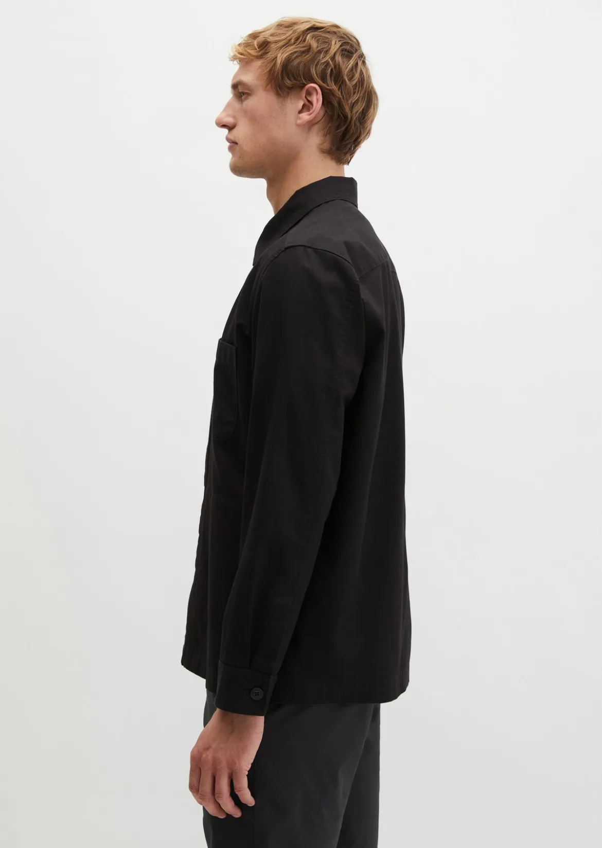Overshirt aus Bio-Baumwolle und Leinen