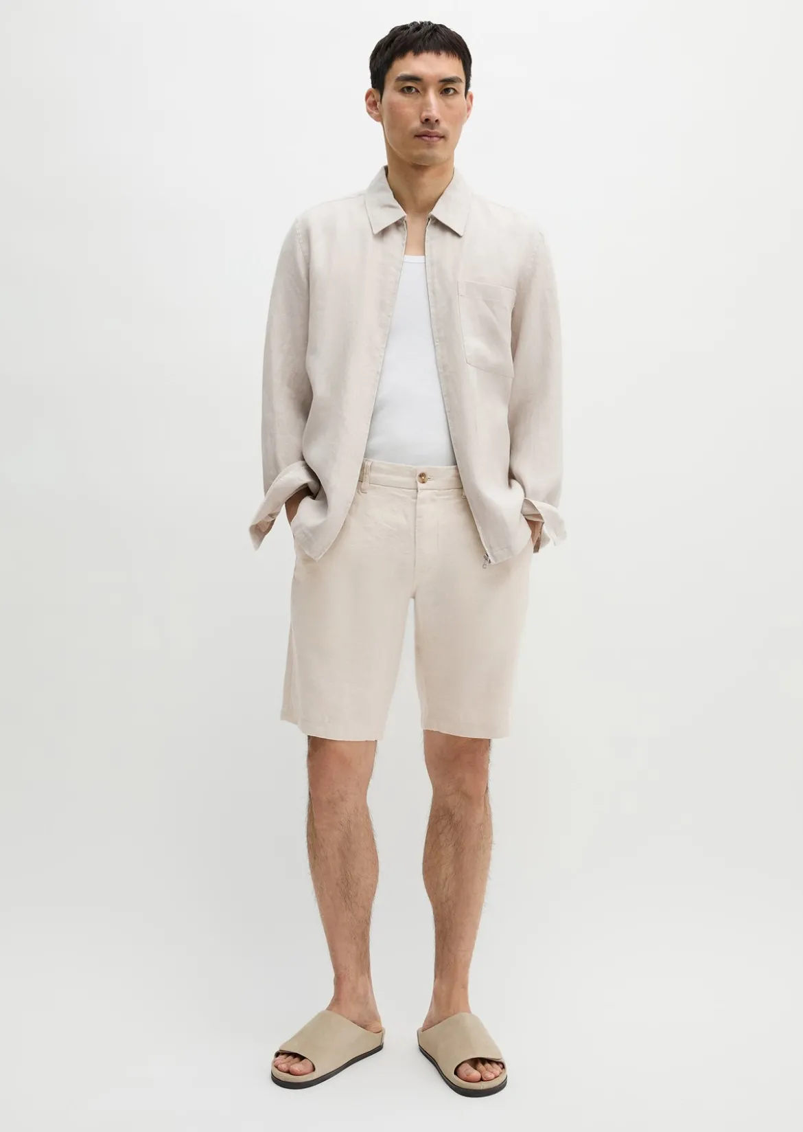Overshirt aus reinem Leinen