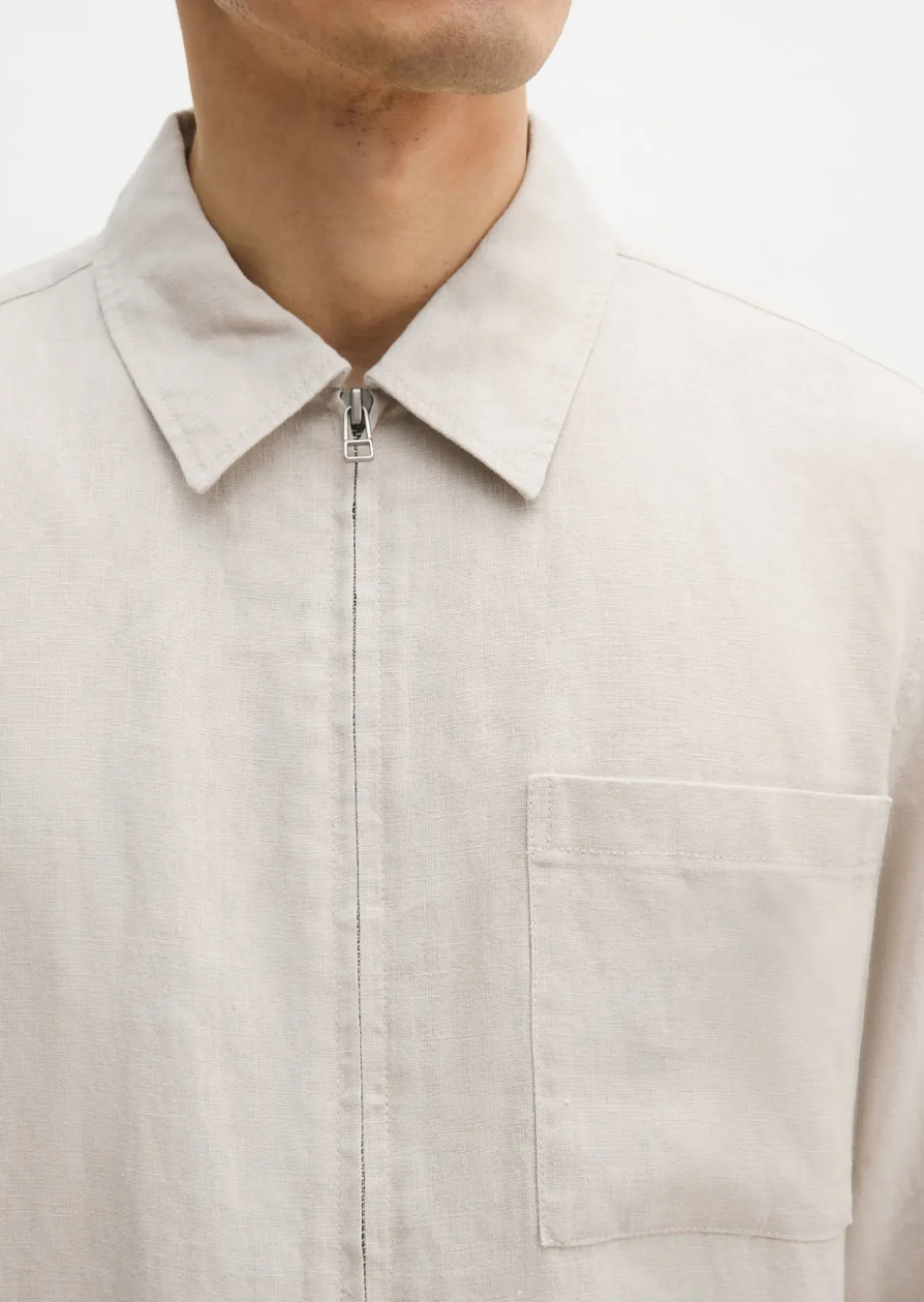 Overshirt aus reinem Leinen