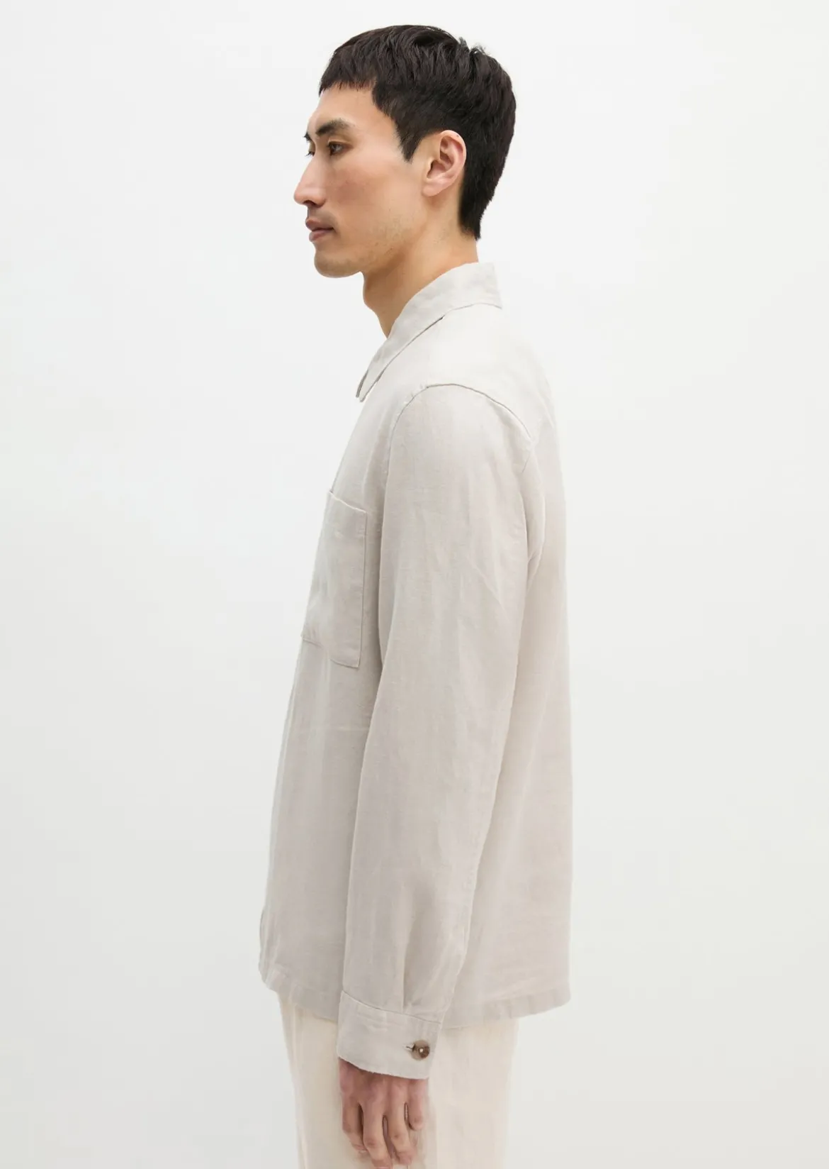 Overshirt aus reinem Leinen