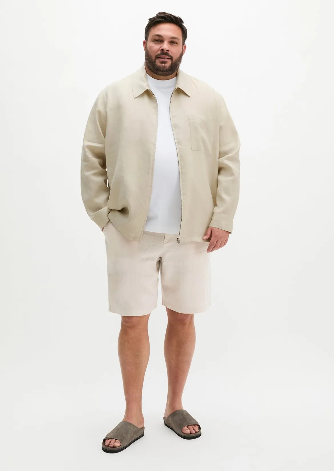 Overshirt aus reinem Leinen