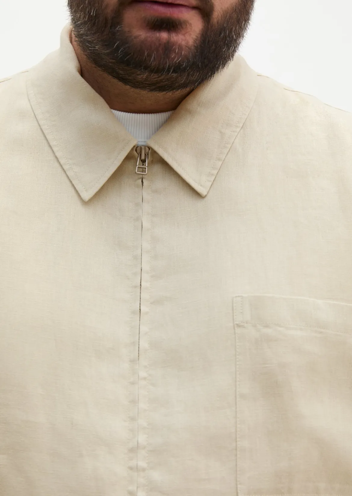 Overshirt aus reinem Leinen
