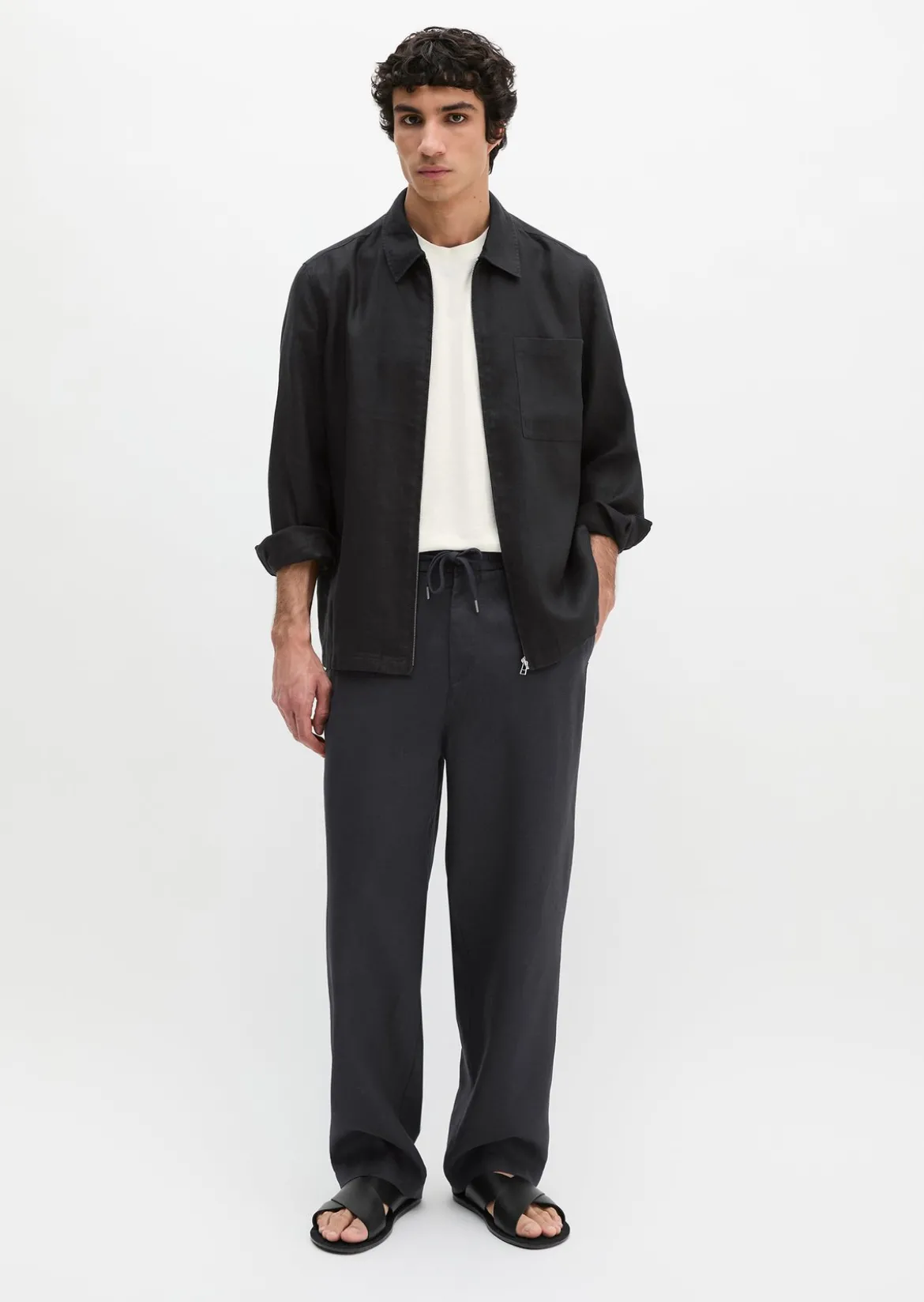 Overshirt aus reinem Leinen