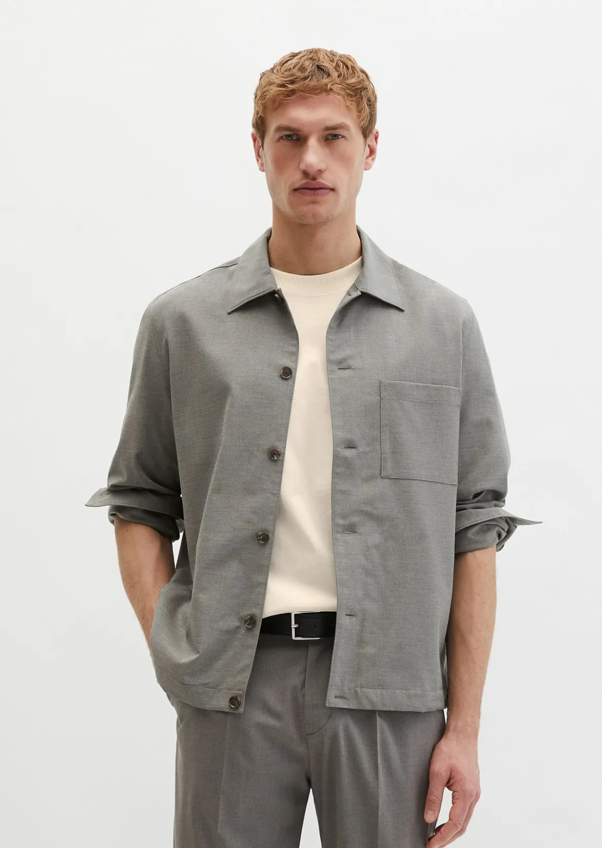 Overshirt aus sommerlichem Woll-Mix