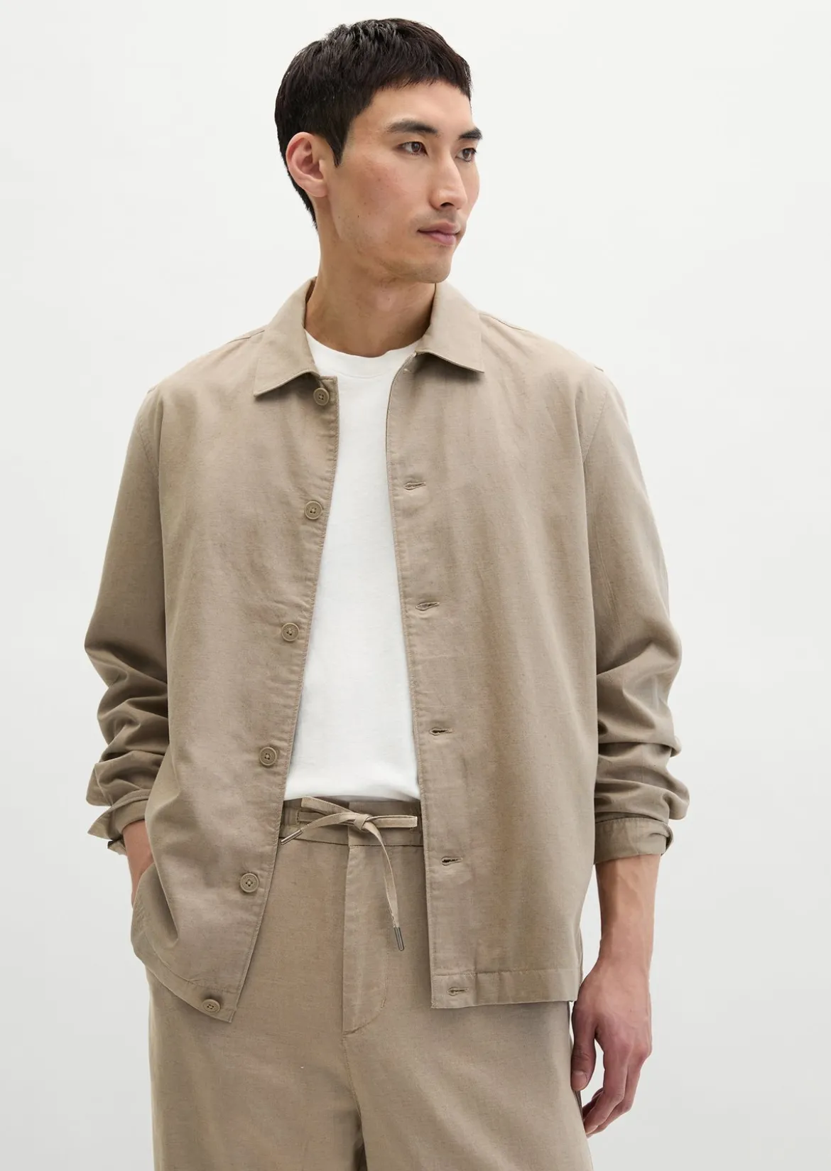 Overshirt aus TENCEL™ Lyocell -Leinen-Mix