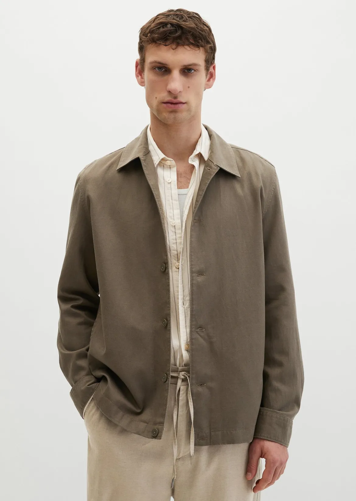 Overshirt aus TENCEL™ Lyocell -Leinen-Mix