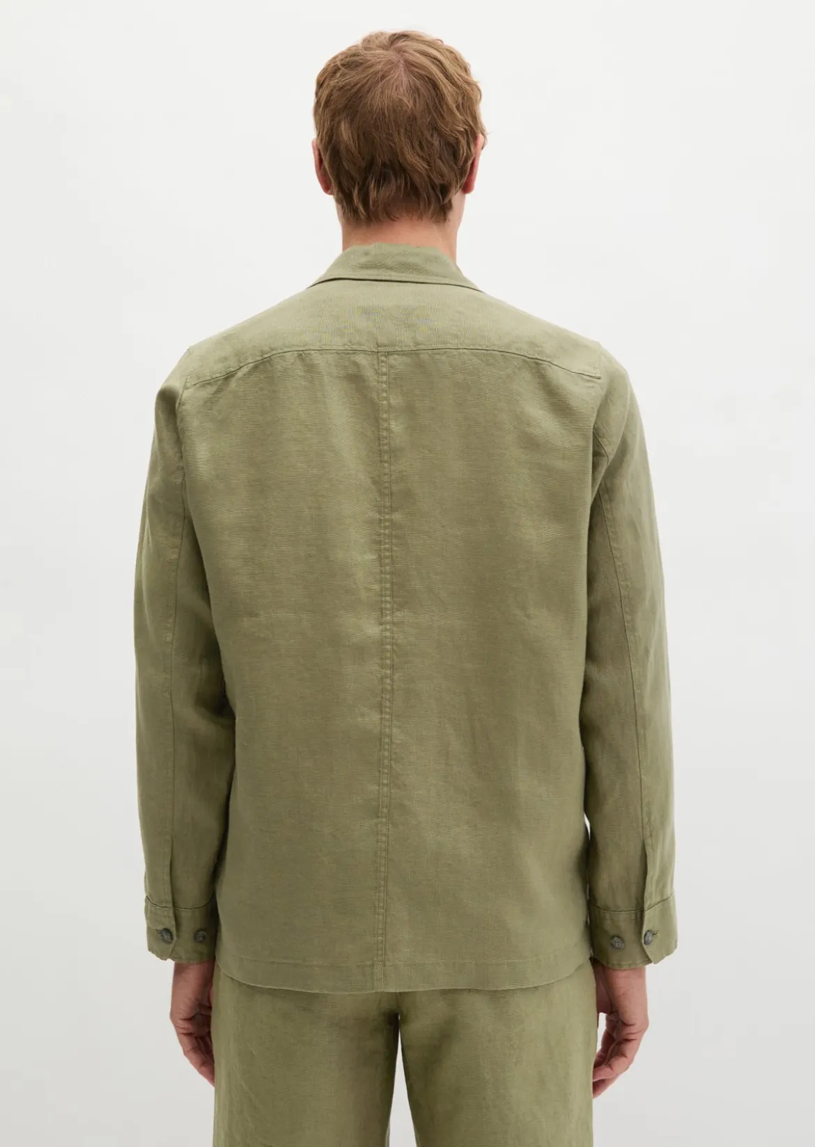 Overshirt im Sakko-Stil aus reinem Leinen